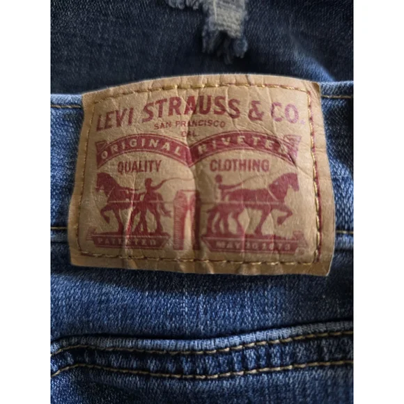 Levi Shorts Cut Off Women's Size 25 Distressed - Picture 4 of 4